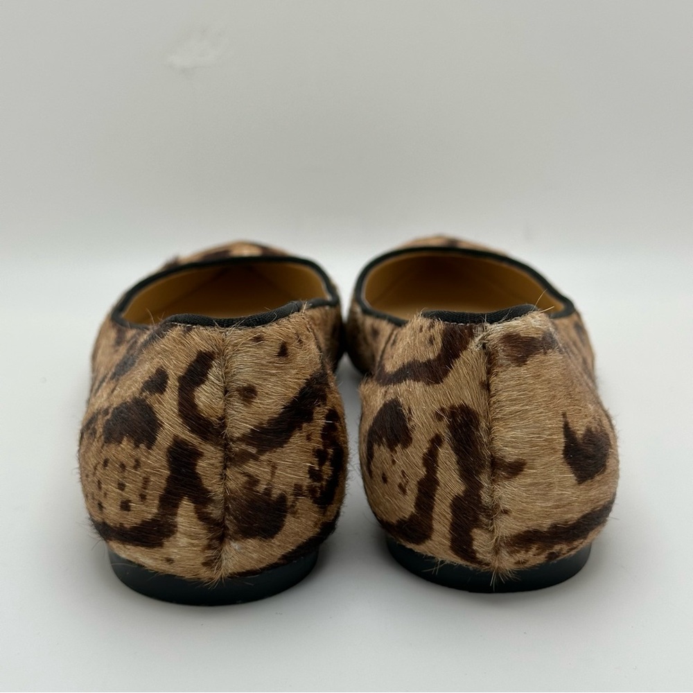 Talbots leopard calf hair pointed toe flats loafers Size 8AA NWOT - Picture 7 of 10